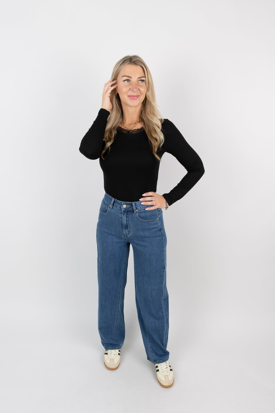 Barrel Jeans in blau