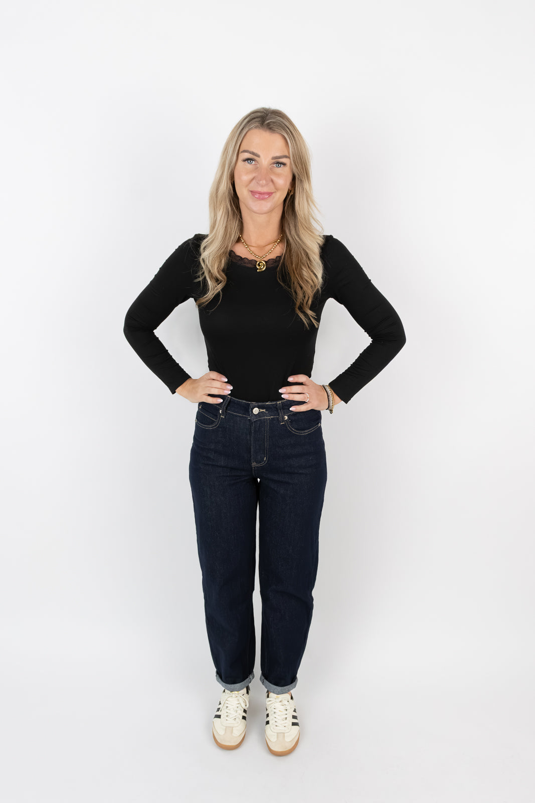Jeans Mom Fit dunkelblau